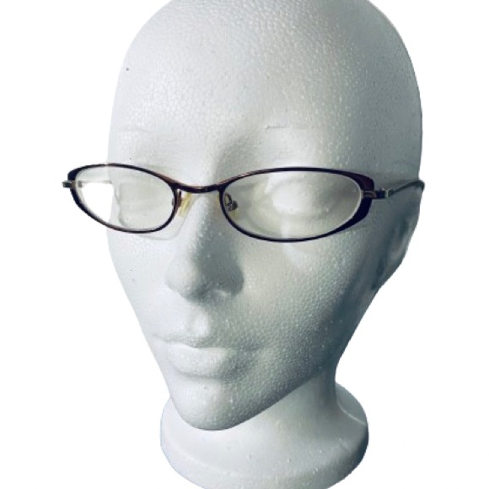 Valentino Authentic Vintage Women's Bronze Metal Eyeglasses with Original Case - Picture 3 of 12